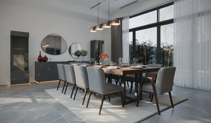 Casa Padrino Luxus Esstisch Dunkelbraun / Dunkelgrau - Verschiedene Größen - Rechteckiger Küchentisch mit Massivholz Tischplatte und Metall Beinen - Esszimmer Möbel - Küchen Möbel - Luxus Möbel