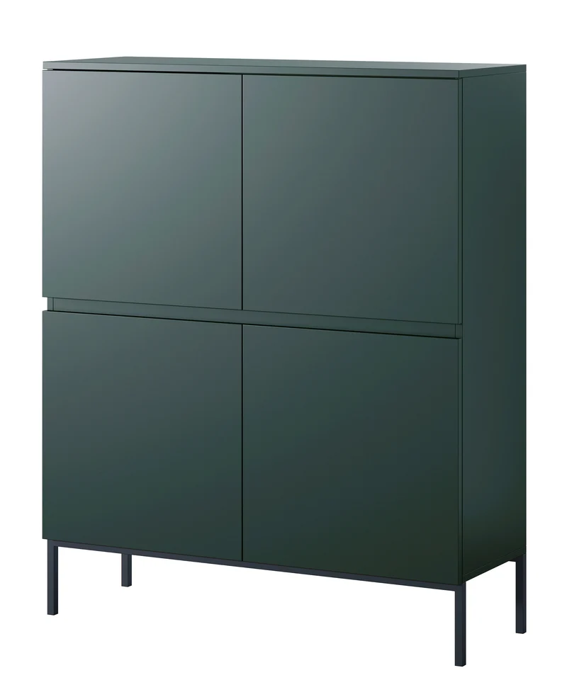 Hohe Kommode Bemmi 100 cm Dunkelgrün
