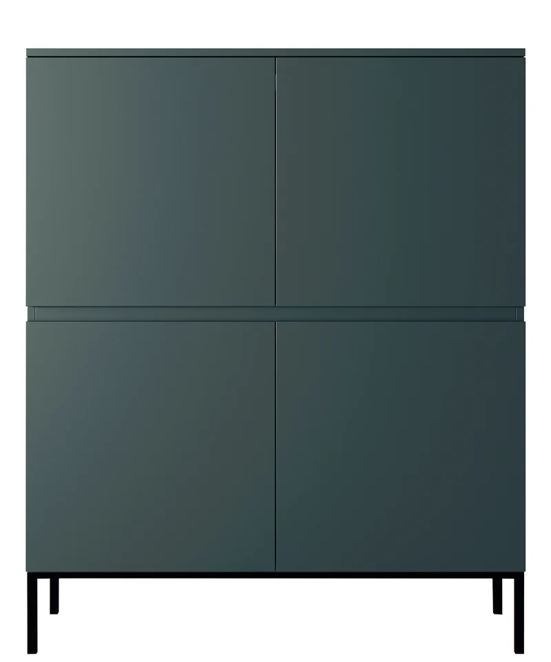Hohe Kommode Bemmi 100 cm Dunkelgrün
