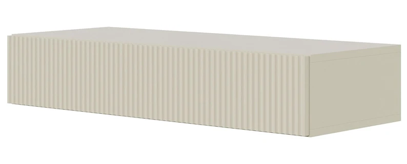 Veldio-Konsole mit gefräster Front und 90 cm Schublade, hängend, grau-beige