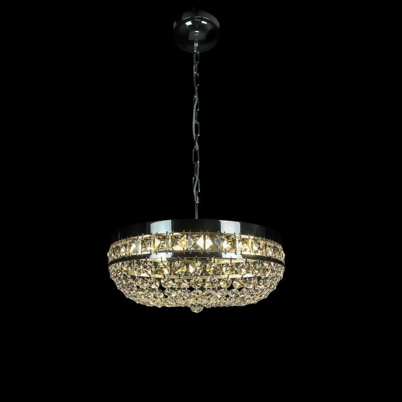 Casa Padrino Luxus Barock Kristall Deckenleuchte Silber Ø 40 x H. 17 cm - Prunkvolle Messing Deckenleuchte mit böhmischem Kristallglas - Barock Möbel - Edel & Prunkvoll