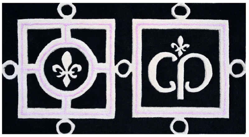 Casa Padrino Luxus Barock Teppich Schwarz / Weiß / Lila 200 x 300 cm - Barock Interior