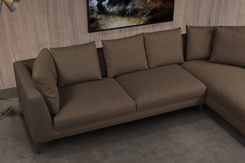 Casa Padrino Luxus Ecksofa Braun / Schwarz 313 x 178 x H. 73 cm - Wohnzimmer Sofa - Wohnzimmer Möbel - Luxus Möbel - Luxus Wohnzimmer Einrichtung