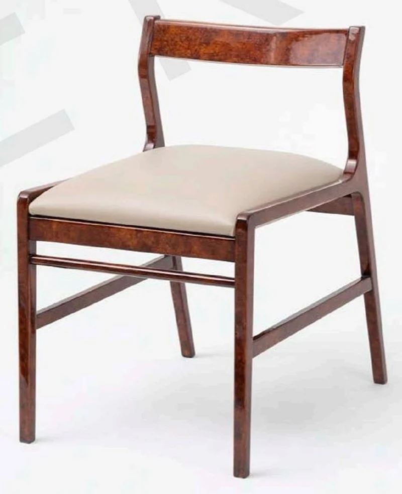 Casa Padrino Luxus Esszimmerstuhl 6er Set Braun / Creme 50 x 67 x H. 77 cm - Luxus Massivholz Küchen Stühle - Esszimmer Möbel - Küchen Möbel - Luxus Möbel - Luxus Esszimmer Einrichtung