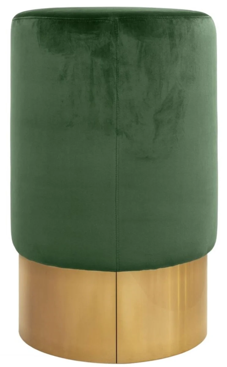 Casa Padrino Luxus Barhocker Grün / Gold Ø 46 x H. 76 cm - Barmöbel
