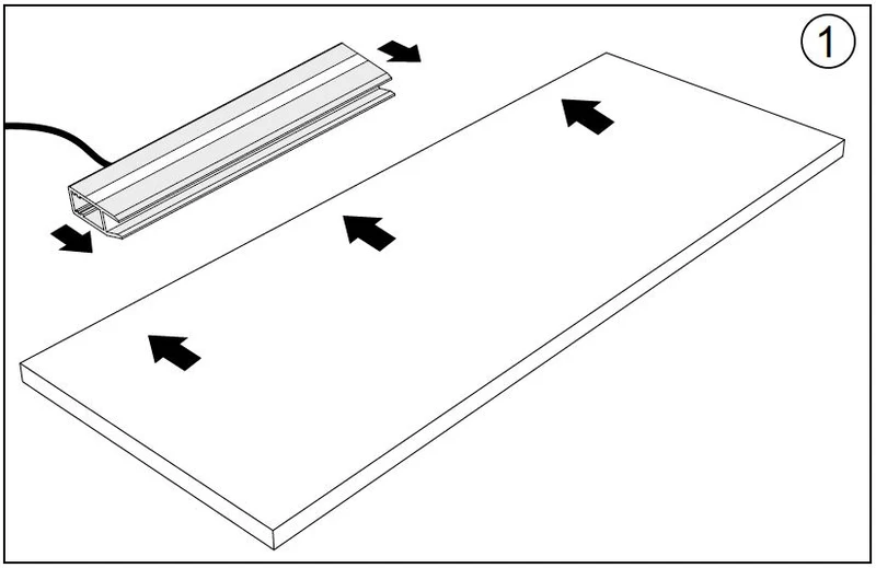 LED Beleuchtungsleiste Farbton neutral weiß 400 mm 4er-Set