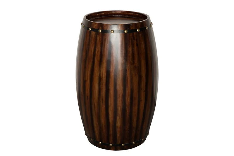 Originelles Flaschenregal BOTELLA 80cm braun Weinfass Pinienholz