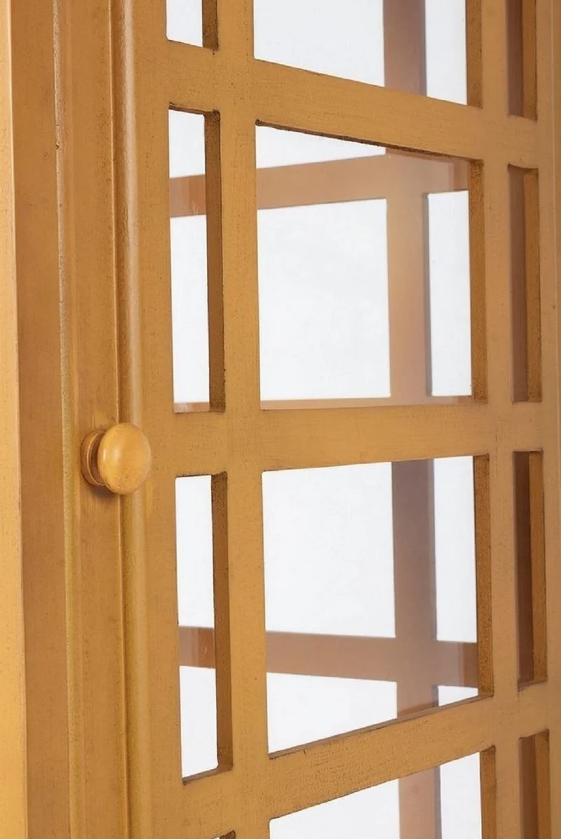 Casa Padrino Landhausstil Bücherschrank Telefonzelle Antik Beige 55 x 51,5 x H. 180 cm - Telefonzellen Regalschrank im englischen Stil - Wohnzimmer Möbel im Landhausstil - Landhausstil Möbel