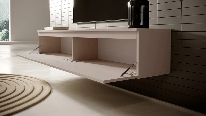 TV-Schrank Seney 175 cm Grau Beige