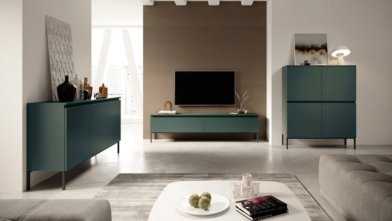 Drehtürenschrank Bemmi 150 cm Dunkelgrün