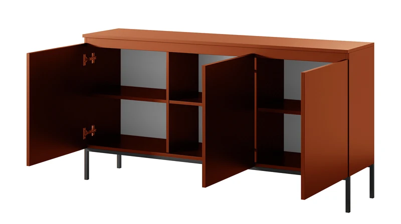 Drehtür-Kommode Bemmi 150 cm Ziegelrot