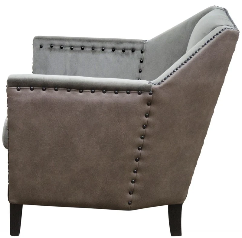 Casa Padrino Luxus Sessel Grau / Braun / Schwarz 61 x 71 x H. 69 cm - Hotel & Restaurant Möbel