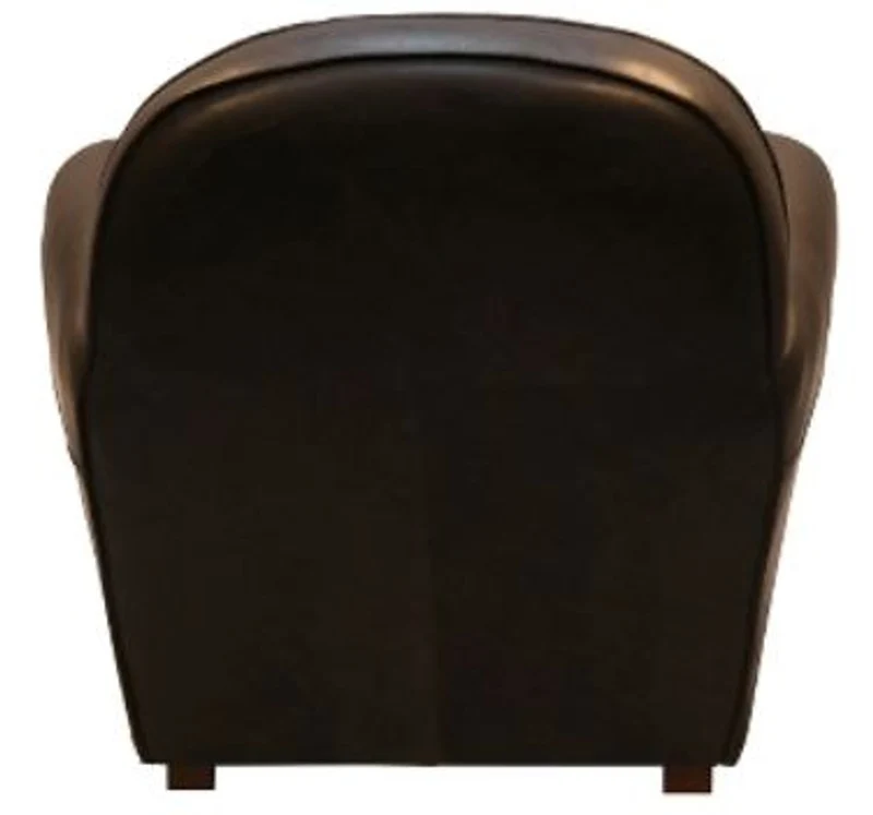 Casa Padrino Luxus Echtleder Sessel im englischen Stil Schwarz 88 x 76 x H. 88 cm