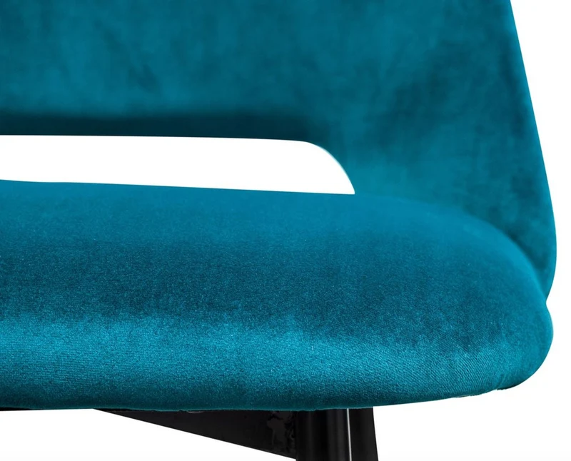 Casa Padrino Luxus Barstuhl Türkis / Schwarz 55 x 58 x H. 97 cm - Luxus Barmöbel