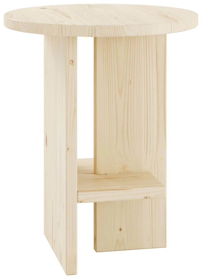 Hocker Beistelltisch RONDURE 45 Kiefer massiv Natur lackiert von Karup