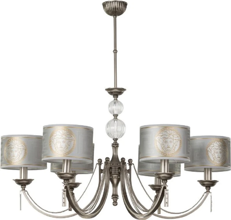Casa Padrino Luxus Barock Messing Kronleuchter Silber Ø 85 cm