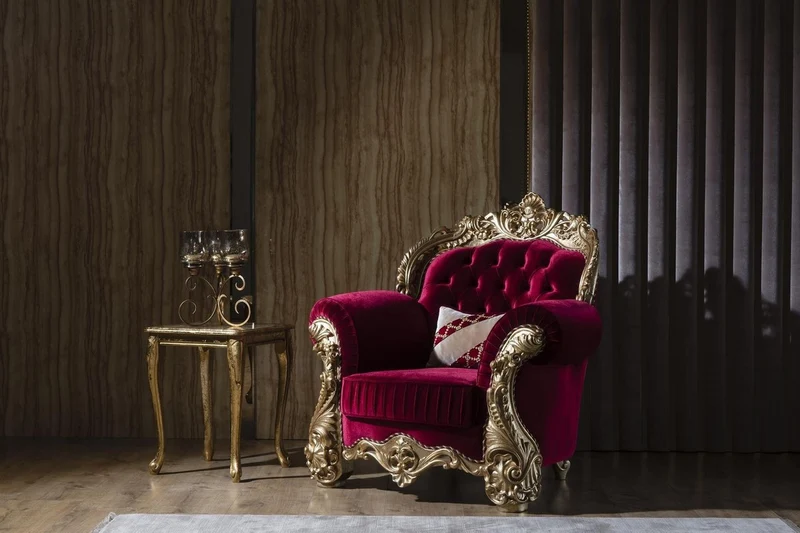 Casa Padrino Luxus Barock Wohnzimmer Set Boardeauxrot / Weiß / Gold - 2 Sofas & 2 Sessel & 1 Couchtisch - Wohnzimmer Möbel im Barockstil - Edel & Prunkvoll