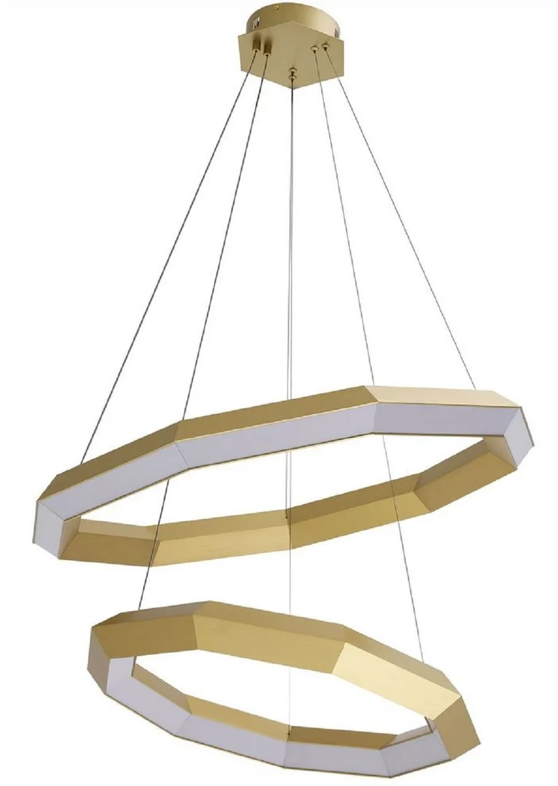 Casa Padrino Luxus LED Kronleuchter Antik Messingfarben Ø 80 x H. 206 cm - Wohnzimmer Kronleuchter - Hotel Kronleuchter - Luxus Qualität