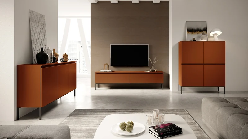 TV-Schrank Bemmi 175 cm Ziegelrot