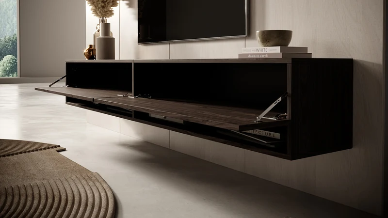 TV-Schrank Mirrgo 200 cm Nussbaum