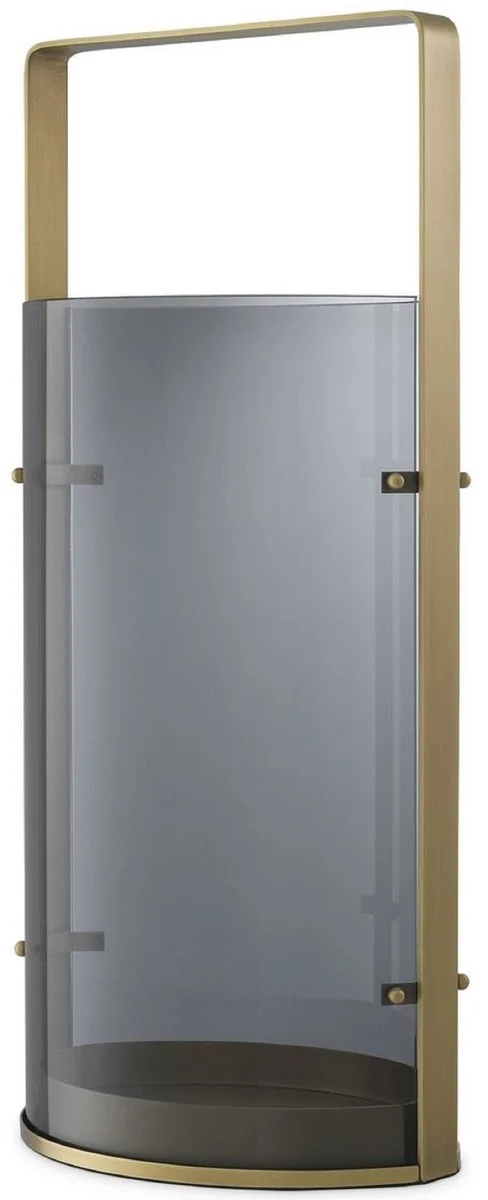 Casa Padrino Luxus Kerzenleuchter Antik Messingfarben / Grau 29,5 x 21 x H. 65 cm - Gastronomie Accessoires - Luxus Qualität