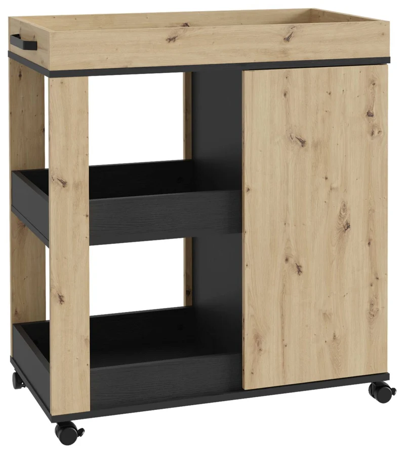 Servierwagen HOME BAR 204 Optik: Artisan Eiche Schwarzeiche, von Forte
