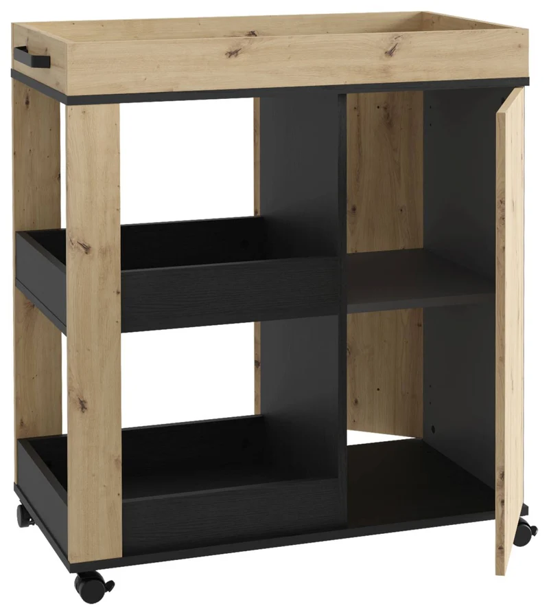 Servierwagen HOME BAR 204 Optik: Artisan Eiche Schwarzeiche, von Forte