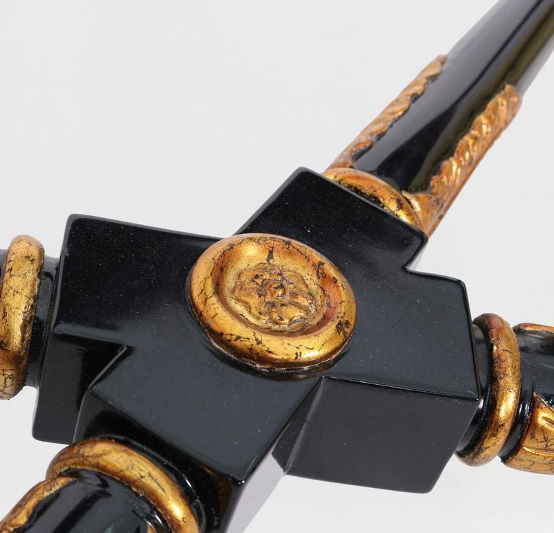 Casa Padrino Luxus Barock Couchtisch Braun / Schwarz / Gold 122 x 81 x H. 56 cm - Edler Massivholz Wohnzimmertisch mit Glasplatte - Barock Möbel