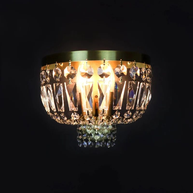Casa Padrino Luxus Barock Kristall Kronleuchter Gold Ø 25 x H. 15 cm - Prunkvolle Messing Kronleuchter mit böhmischem Kristallglas - Barock Möbel - Edel & Prunkvoll