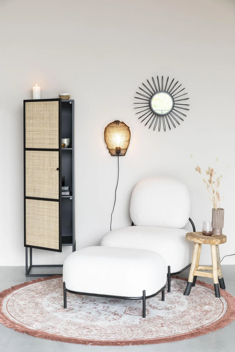 Schrank Hochkommode GUUJI HIGH 1DO mit Rattantüre von ZUIVER