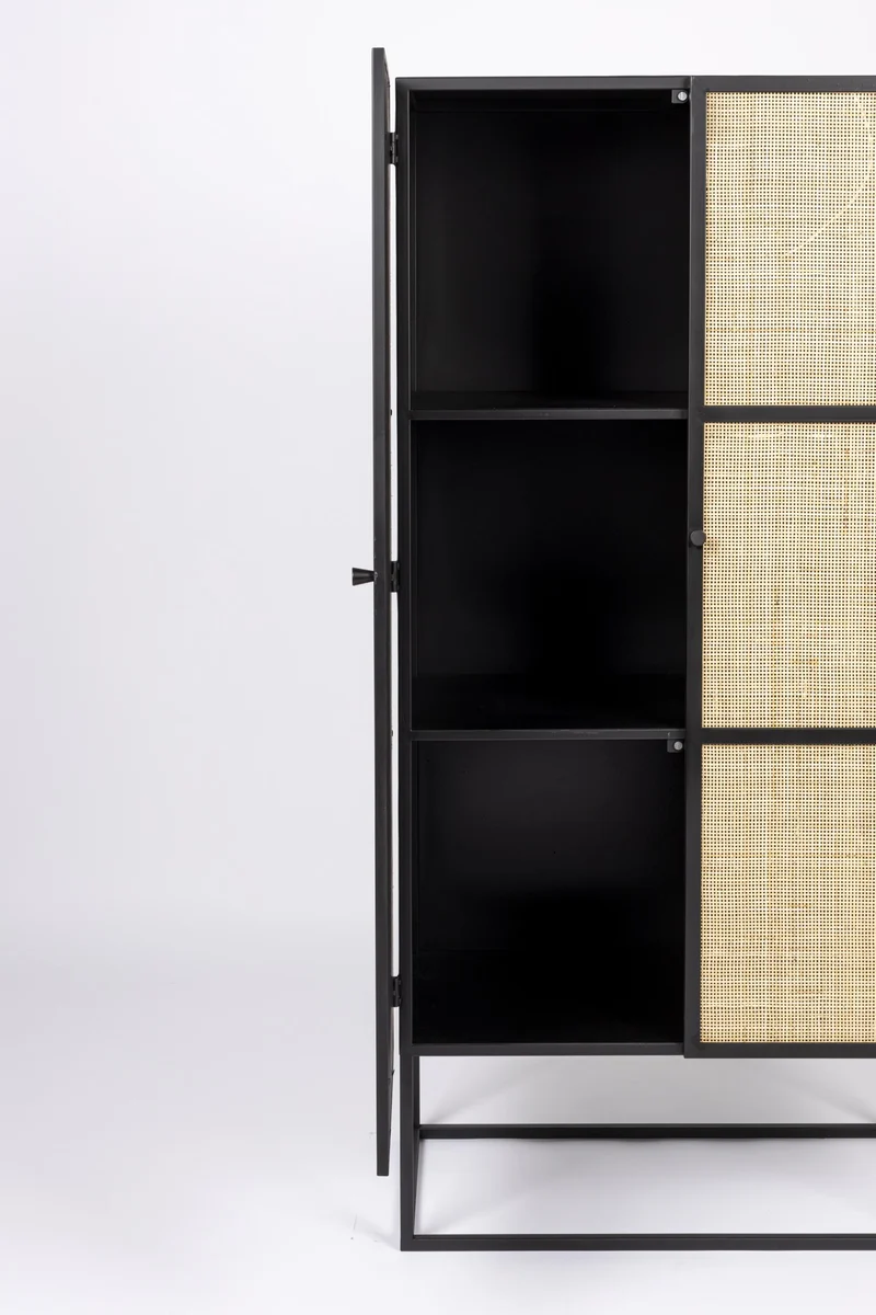Schrank Hochkommode GUUJI HIGH 2DO mit Rattantüren von ZUIVER