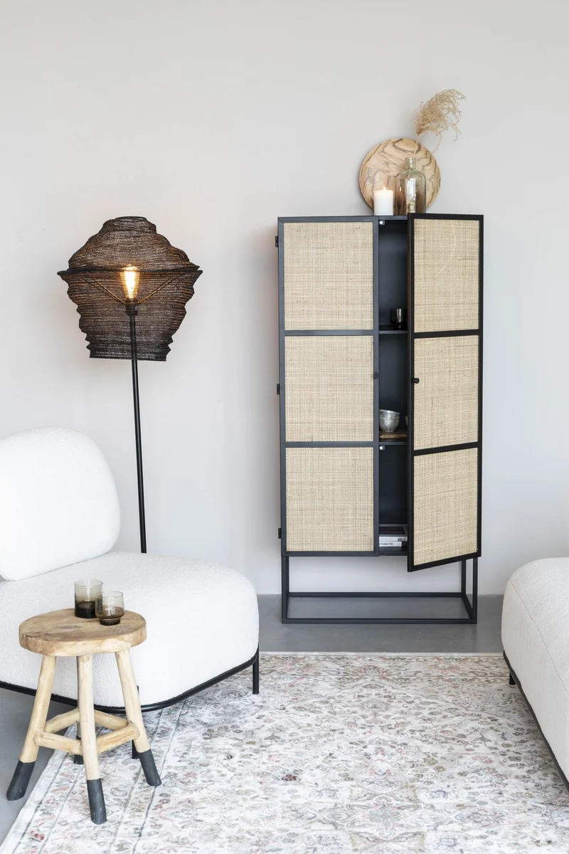 Schrank Hochkommode GUUJI HIGH 2DO mit Rattantüren von ZUIVER