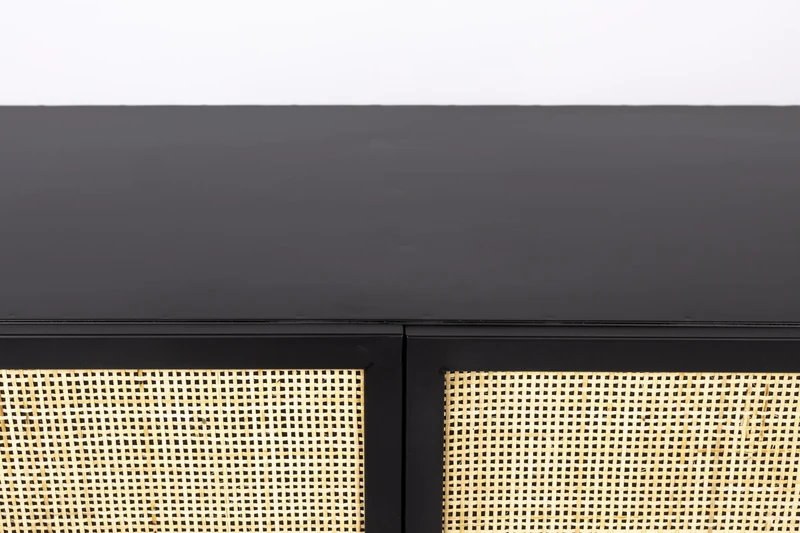Kommode GUUJI LOW 2DO mit Rattantüren