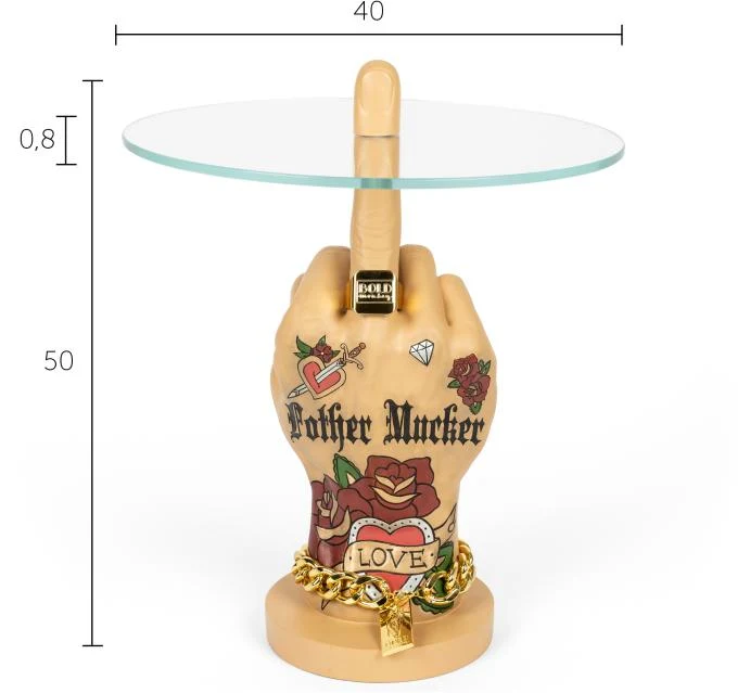 Beistelltisch Mittelfinger FOTHER MUCKER LOVE von BOLD Monkey