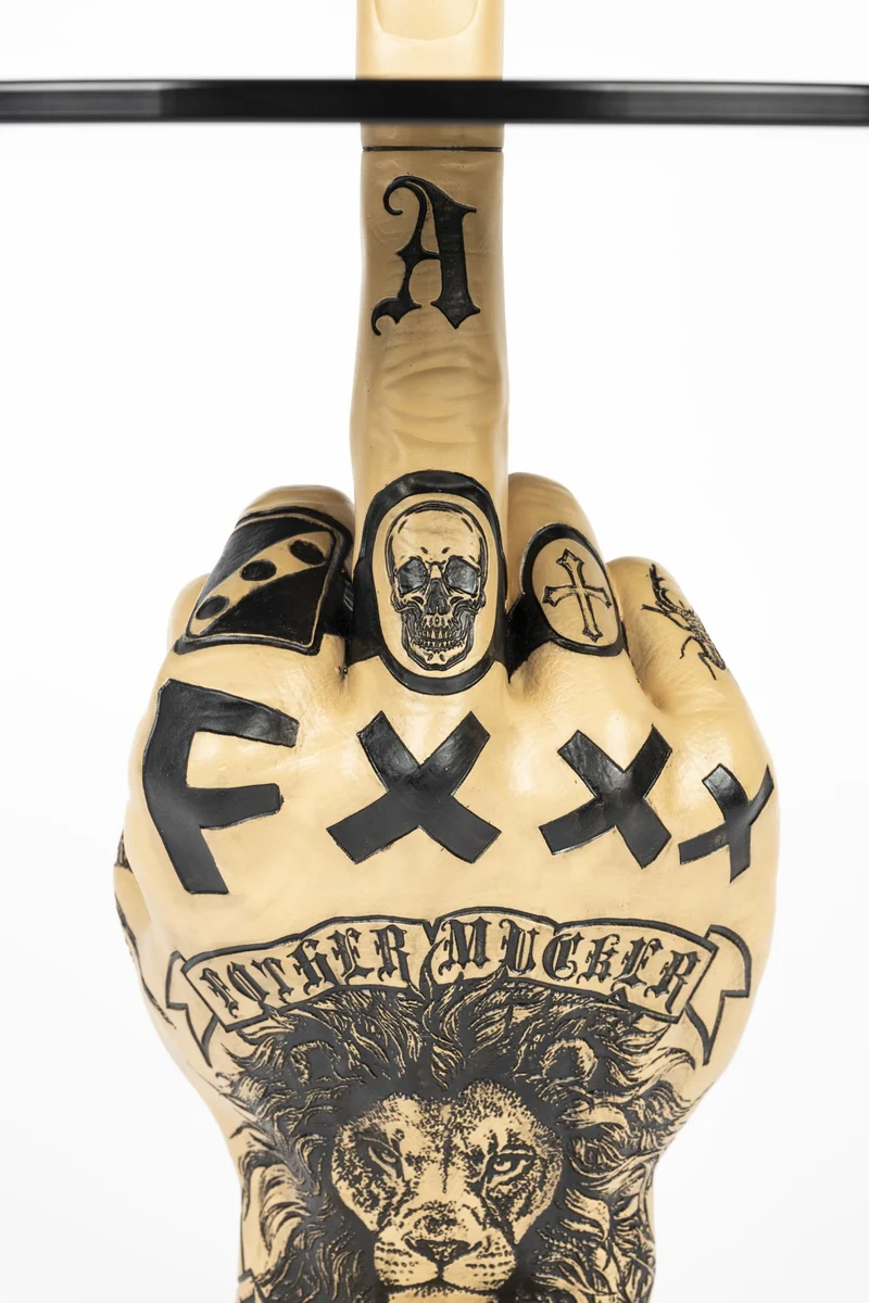 Beistelltisch Mittelfinger FOTHER MUCKER Löwe von BOLD Monkey