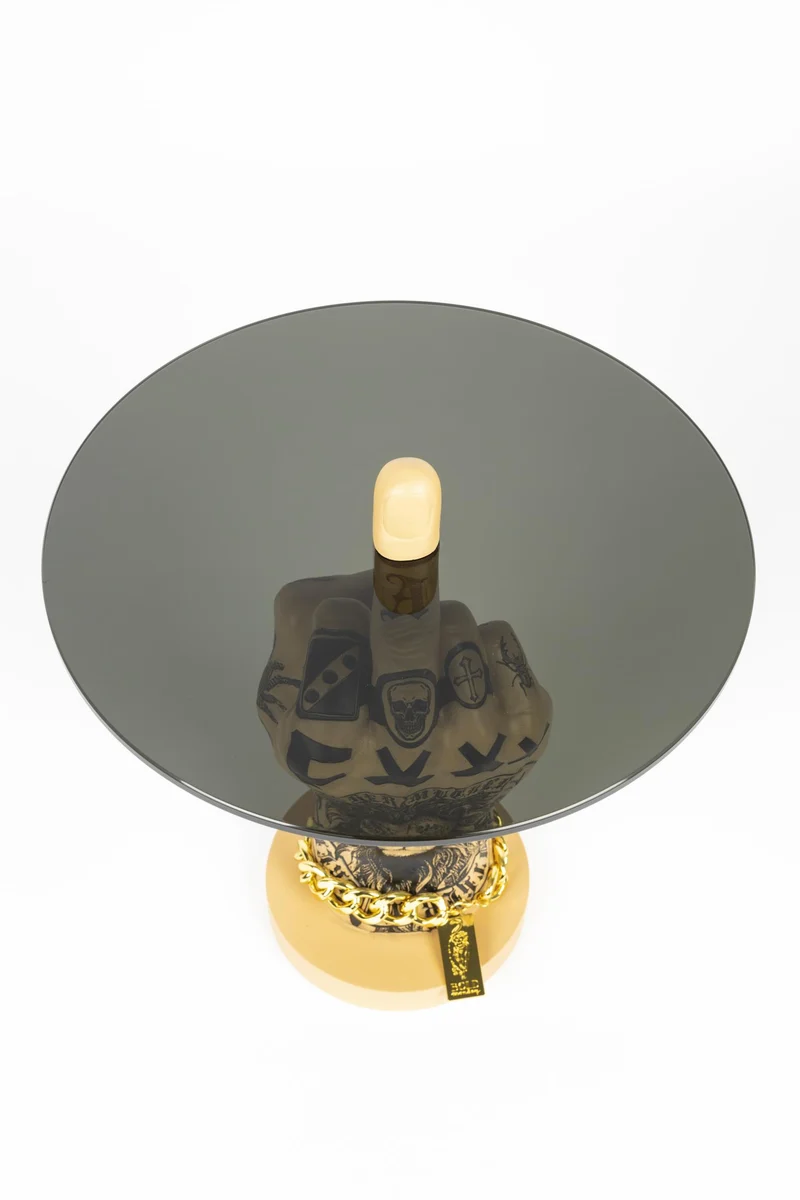 Beistelltisch Mittelfinger FOTHER MUCKER Löwe von BOLD Monkey