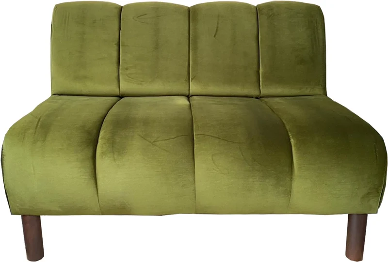 Casa Padrino Luxus Couch Old Green 121 x 75 x H. 87 cm - Wohnzimmer Sofa mit edlem Samtstoff