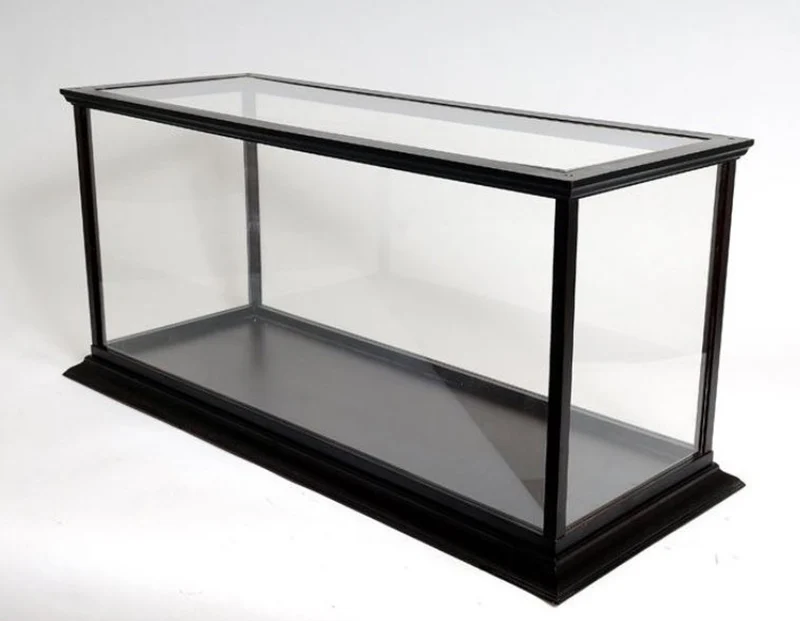 Casa Padrino Luxus Modelboot Vitrine 100,3 x 40,6 x H. 45,7 cm - Modellbau Vitrine - Modellbau Deko Accessoires
