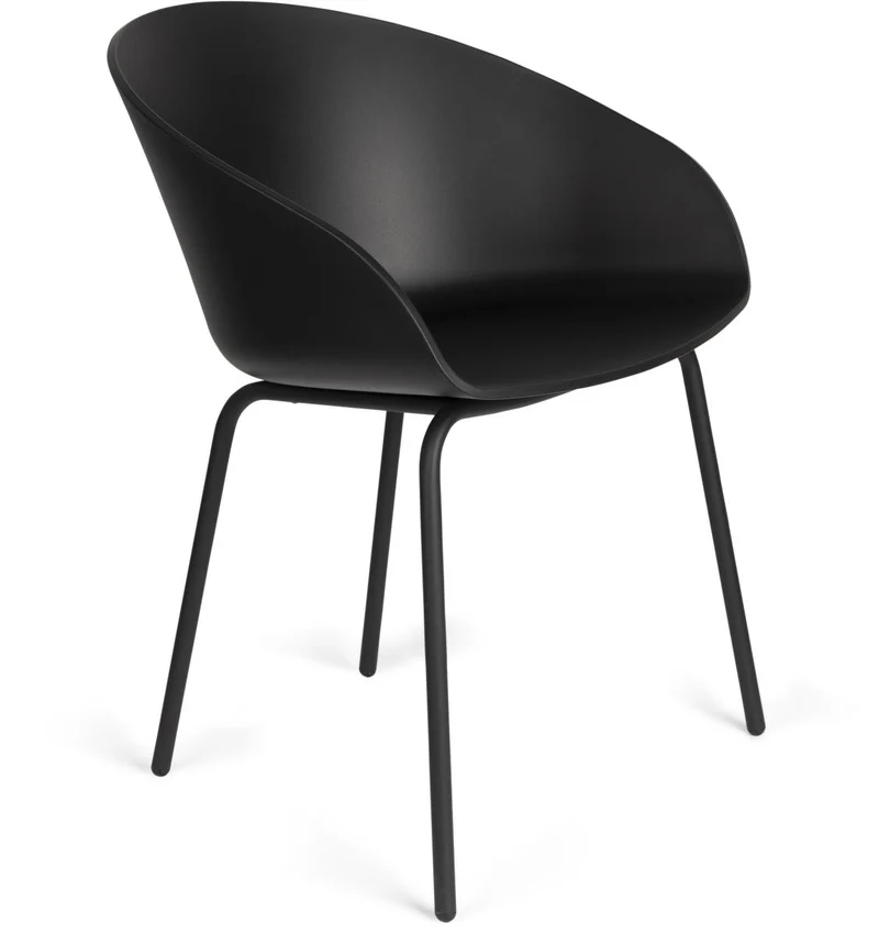 Banne Objekt Stuhl Armlehnstuhl VOID Schale Schwarz Gestell schwarz