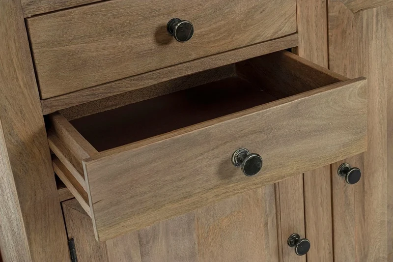 Casa Padrino Landhausstil Schrank mit Leiter Braun 143,5 x 40,6 x H. 233,7 cm - Bücherschrank - Regalschrank - Wohnzimmerschrank - Büroschrank - Landhausstil Möbel