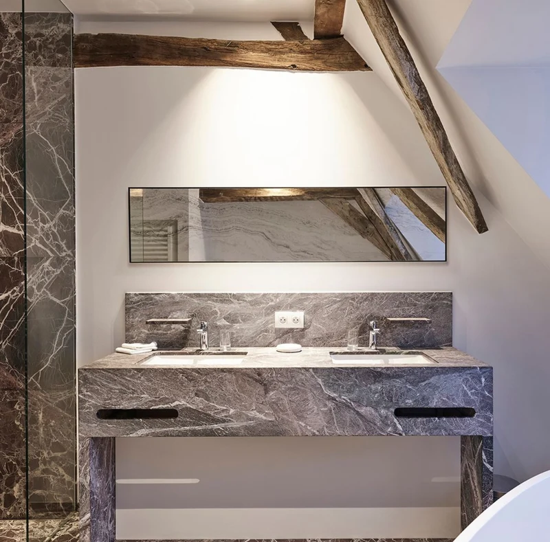 Casa Padrino Designer Wandspiegel Schwarz 41 x 2 x H. 174 cm - Wohnzimmer Spiegel - Schlafzimmer Spiegel - Badezimmer Spiegel - Garderoben Spiegel - Luxus Kollektion