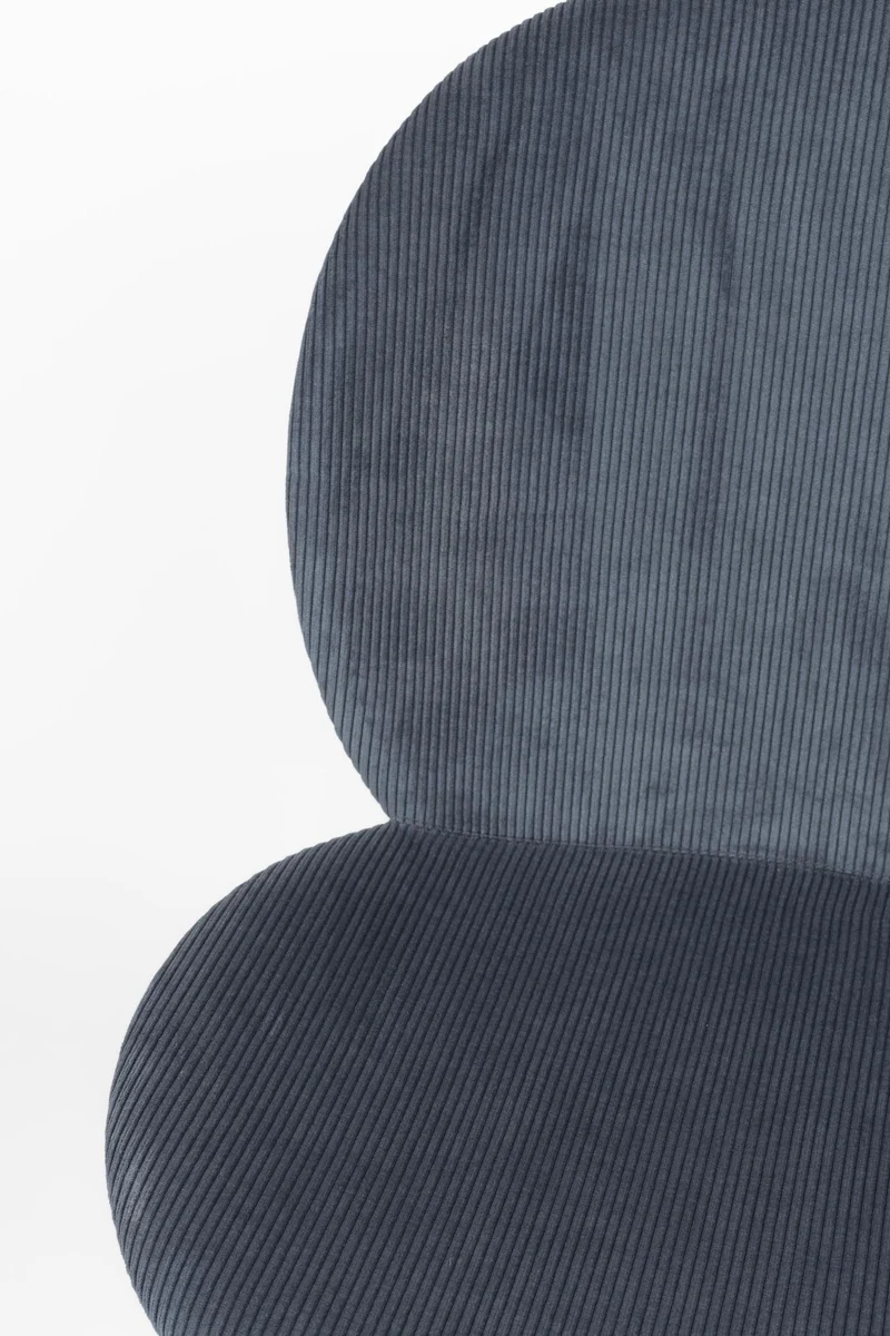 Esszimmerstuhl BONNET GREY BLUE von ZUIVER mit trendigen Cordstoff