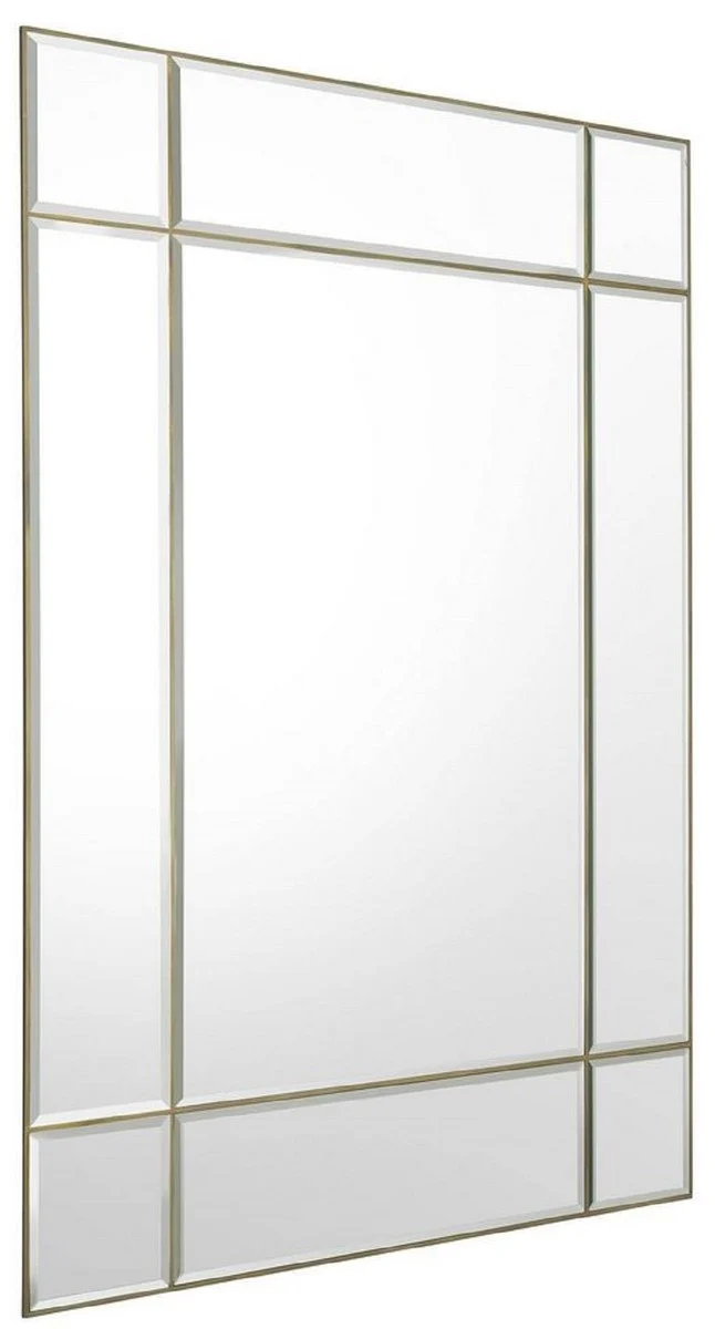 Casa Padrino Luxus Wandspiegel Vintage Messingfarben 140 x 4 x H. 180 cm - Wohnzimmer Spiegel - Schlafzimmer Spiegel - Garderoben Spiegel - Luxus Möbel