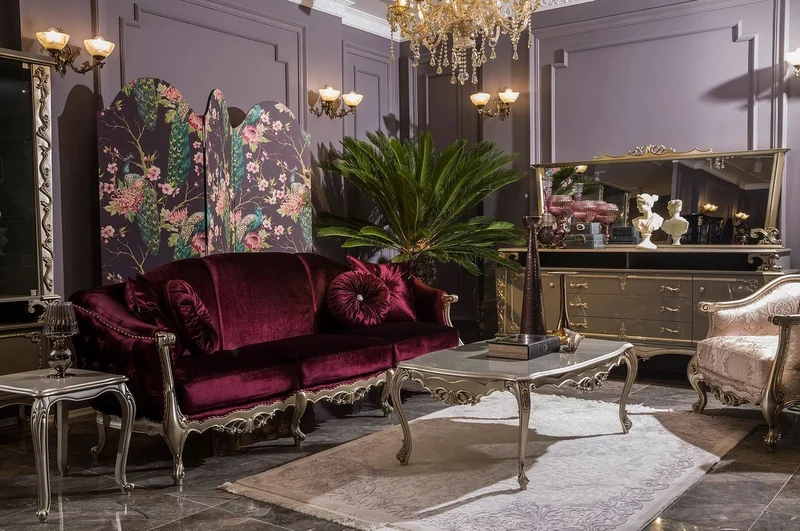 Casa Padrino Luxus Barock Couchtisch Silber 122 x 71 x H. 48 cm - Massivholz Wohnzimmertisch - Edle Barock Möbel