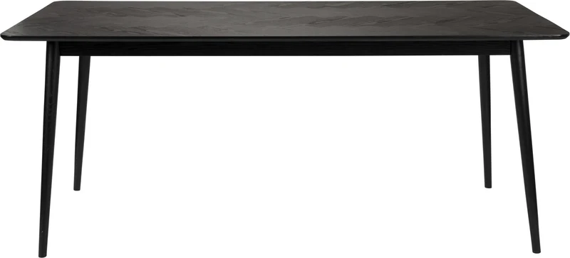 Esstisch FABIO BLACK Eiche Fischgrätmuster furniert 180 x 90 cm