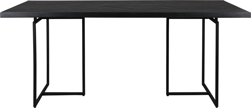 Esstisch CLASS BLACK mit Fischgrät Platte 220 x 90 cm von DutchBone