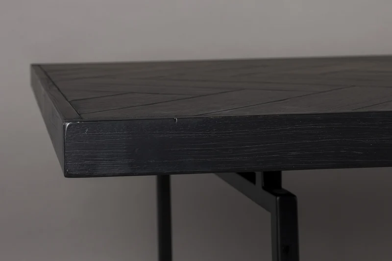 Esstisch CLASS BLACK mit Fischgrät Platte 180 x 90 cm von DutchBone