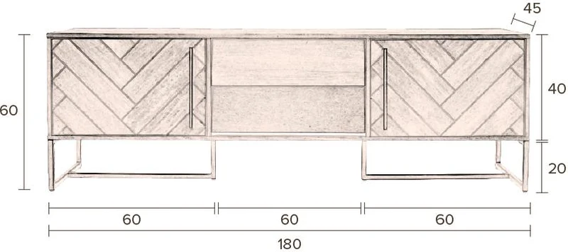 Sideboard CLASS LOW EICHE von DutchBone