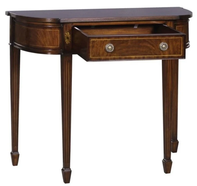 Casa Padrino Jugendstil Mahagoni Konsole Braun 91 x 40 x H. 78 cm - Luxus Qualität