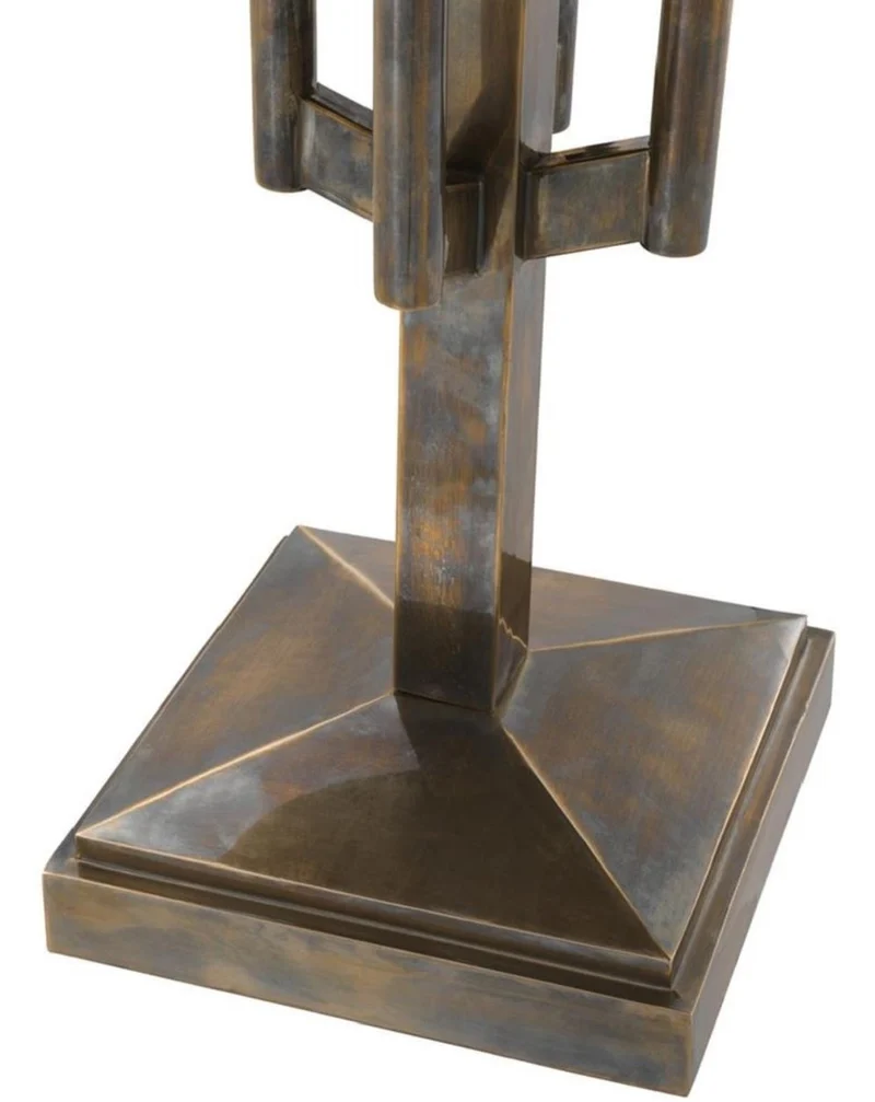 Casa Padrino Luxus Tischleuchte Vintage Messingfarben Ø 52 x H. 85 cm - Hotel & Restaurant Tischlampe